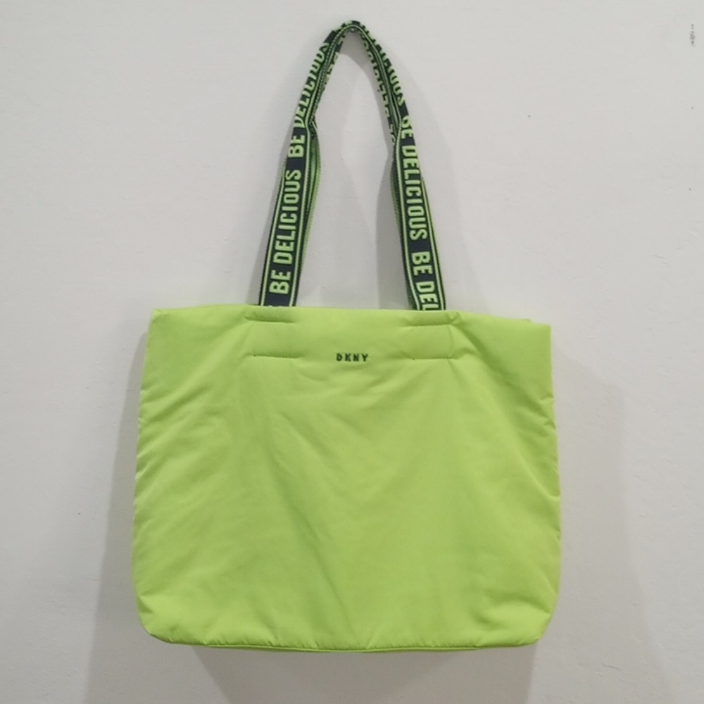 DKNY Be Delicious Neon Green Tote Shopper Sac